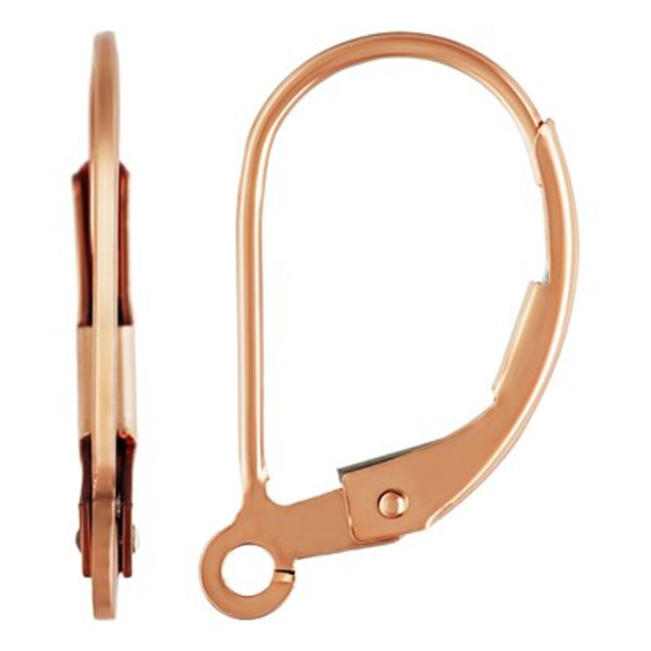 Lever Back Earring Rose Gold Filled DIY Leverback Earwires (1 Pair of Earrings)